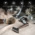 Double Edge Safety Razor, Zinc Alloy Handle Razor with 5 Swiss Stainless Steel Blades, Heavy Duty Eco-Friendly Razor f. 