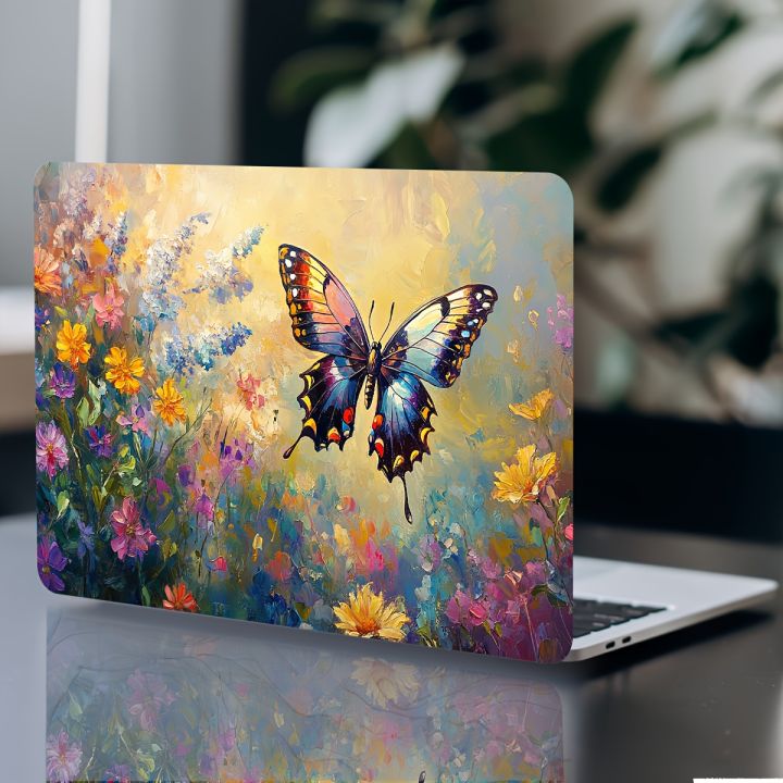 2pcs%20Artistic%20Butterfly%20and%20Flower%20Laptop%20Skin%20-%20PVC%20Burn,%20Waterproof%20and%20Scratch%20Resistant,%20Suitable%20for%20Laptop%20Computers%20-%20Image%205