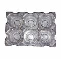 New Stylish Egg Tray Container,Crystal Clear,6 Portion For Half Dozen Eggs,Eggs Serving Container Tray,Premium Quality. 