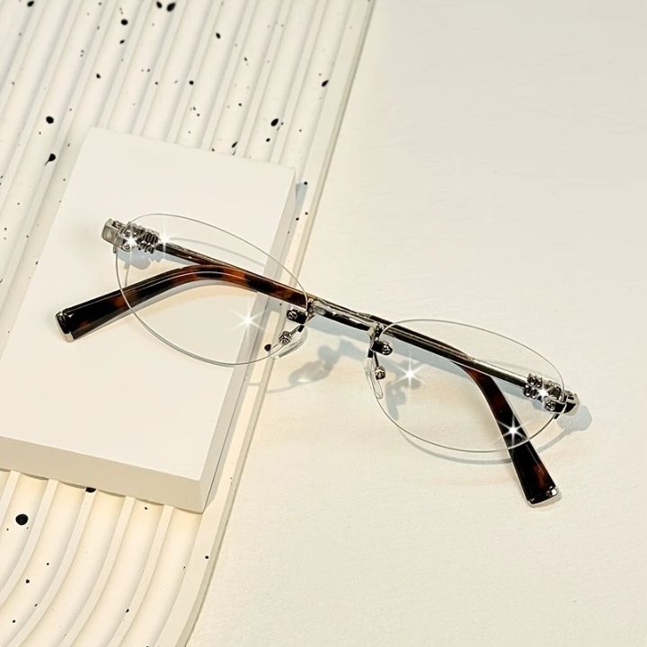Borderless Fashion Glasses Advanced Borderless Cut Border Blue Light ...