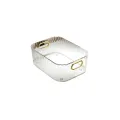 Makeup Organizer Acrylic Box Stackable Transparent Cosmetic Storage Basket for Desk Green Drawer Skin Care Holder Reusable Plastic Facial Mask Rack Durable Sorting Bin Sundries Container Desktop Beauty Display Case Without Lid. 