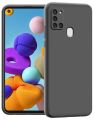 Soft matte liquid silicone case for Samsung Galaxy A21s. 