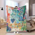 Heart Print Blanket Flannel Blanke Bed Sofa Travel Camping Super Soft Cozy Plush Blanket Love Print Blanket for All Seasons. 