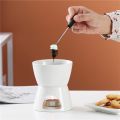 Ceramic Chocolate Cheese Fondue Pot Wax Melt Pot TeaLight Porcelain Melting Pot Home Cooking Kitchen Cookware. 