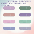 24pcs/40pcs PE Waterproof Bandages Solid Color Breathable Bandages Stickers In 8 Styles.