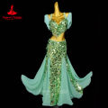 Belly Dancing Performance Suit for Women Big Sequins Bra Top+Long Skirt 2pcs Oriental Dance Professional Competition Clothing.