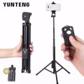 Yunteng Yunteng Yunteng wireless Bluetooth remote control Selfie Stick Stand set Yunteng VCT-1688 (% authentic). 