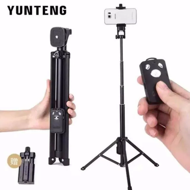 Yunteng Yunteng Yunteng wireless Bluetooth remote control Selfie Stick Stand set Yunteng VCT-1688 (% authentic)