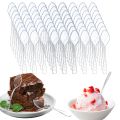 Clear Mini Spoons for Desserts Small Plastic Tasting Spoon Disposable Spoons Tiny Plastic Serving Utensils For Party Supplies.