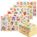 Wooden Puzzle Montessori Toys for Children Animal Traffic Hand Grab Boards Cartoon Kids Early Learning Educational Toy TMZ.