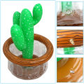 Inflatable Cactus Potted Plant Pool Float - Tropical Style Decor for Pool & Party, Easy to Inflate & Durable PVC Material. 