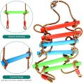 6.6 Ft Climbing Rope Ladder for Kids, Climbing Ladder Hanging Rope Ladder for Indoor Play Set and Outdoor Tree House, Playground Swing Set and Ninja Slackline. 
