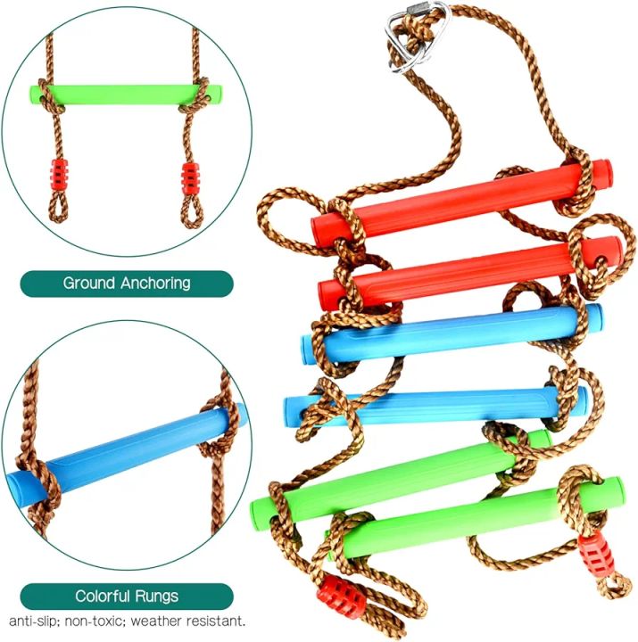 6.6%20Ft%20Climbing%20Rope%20Ladder%20for%20Kids,%20Climbing%20Ladder%20Hanging%20Rope%20Ladder%20for%20Indoor%20Play%20Set%20and%20Outdoor%20Tree%20House,%20Playground%20Swing%20Set%20and%20Ninja%20Slackline%20-%20Image%204