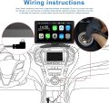 9 inch Portable Wireless Carplay Android Auto Screen for Car, Car Stereo Radio with HD Touch Screen, Car Play, Bluetooth, AUX, EQ, Siri, Voice Control, Multimedia Player. 