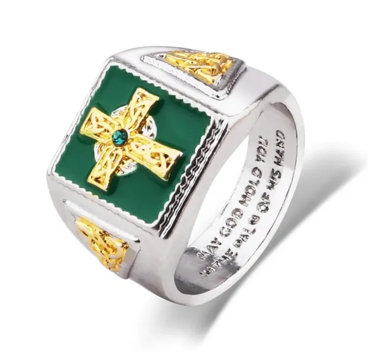 Ireland%20Celtic%20blessing%20ring%20cross%20grandmother%20green%20ring%20male%20cross-border%20goods%20-%20Image%208