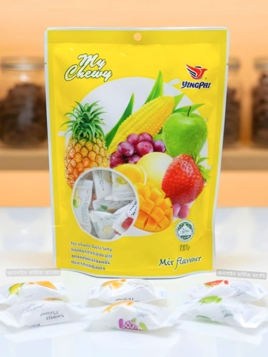 My Chewy Soft Milk Jelly Mix Fruit Flavors- 180g