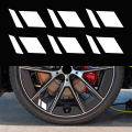 Car interior stickers 6-piece reflective car wheel rims Vinyl sticker Hash mark stripe Racing wheel hub size decoration. 