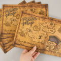 Pirate Adventure Treasure Hunt Map Classic Retro Kraft Paper Maps Party Cosplay Props Halloween Pirate Theme Party Decor. 