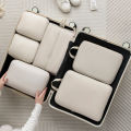 6 pcs Travel Compression Packing Cubes Luggage Bag Handheld Clothes Storage Bag Portable Suitcase Expandable Saver Space Bag. 