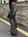 Women Flare Stretch Moustache Jeans Fashion Skinny Bell Bottom High Waist Gray Denim Pants Lady Classic Y2K Punk Long Trousers. 