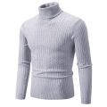New Men's High Neck Sweater Solid Color Pullover Knitted Warm Casual Turtleneck Sweatwear Woolen Mens Winter Outdoor Tops.