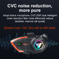 Y80-2X Bluetooth Headset Motorcycle Helmet 2 Rider Intercom Moto Wireless Bluetooth Headset BT 5.0 Waterproof Reduction 1000M.