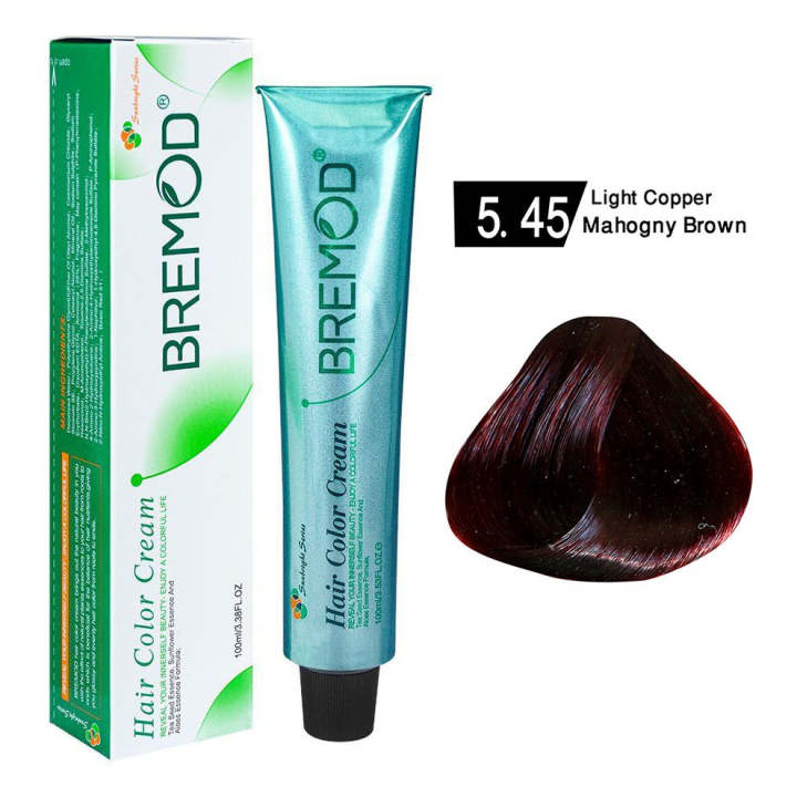 Bremod Hair Color Tube (Light Copper Mahogany Brown 5.45)-100ML
