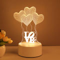 Romantic Love 3D Acrylic Led Lights for Home Children's Night Light Table Lamp Birthday Party Decor Valentine's Day Bedside Lamp. 