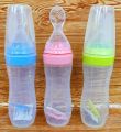 Baby Silicone Rice Paste Squeeze Feeding Spoon Bottle with Suction Cup. 