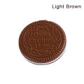 Portable Mini Pocket Mirror With Comb Brown Cute Chocolate Cookie Shaped Design Mirror Makeup Chocolate Folding Comb Makeup Gift. 