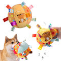 Interactive Ball Dog Toy for Aggressive Chewers Training Decompress Bite Resistant Plush Handle Dog Toys with Bells Pet Supplies. 