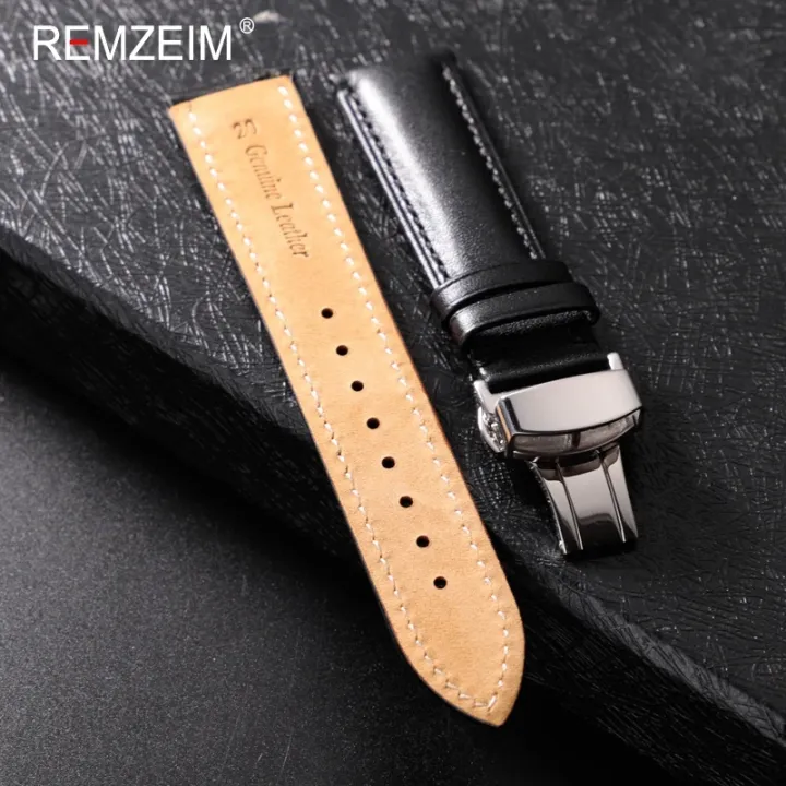 Leather%20Watchband%2018mm%2020mm%2022mm%20Men's%20and%20Women's%20Replacement%20Casual%20Strap%20With%20Automatic%20Butterfly%20Clasp%20Watch%20Strap%20-%20Image%204