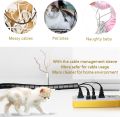 Universal 2M Flexible Black Cable Protector Wrap Line Coiled Management Tube for Office Wire Cord Organizer Cover Sleeve. 