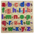 Smoneo Wooden 26 Letters Lower Case Alphabet Small ABC Puzzle Board for Toddlers 3-5 Years Old, Preschool Boys & Girls Educational Learning Letter Toys, Sturdy Wooden. 