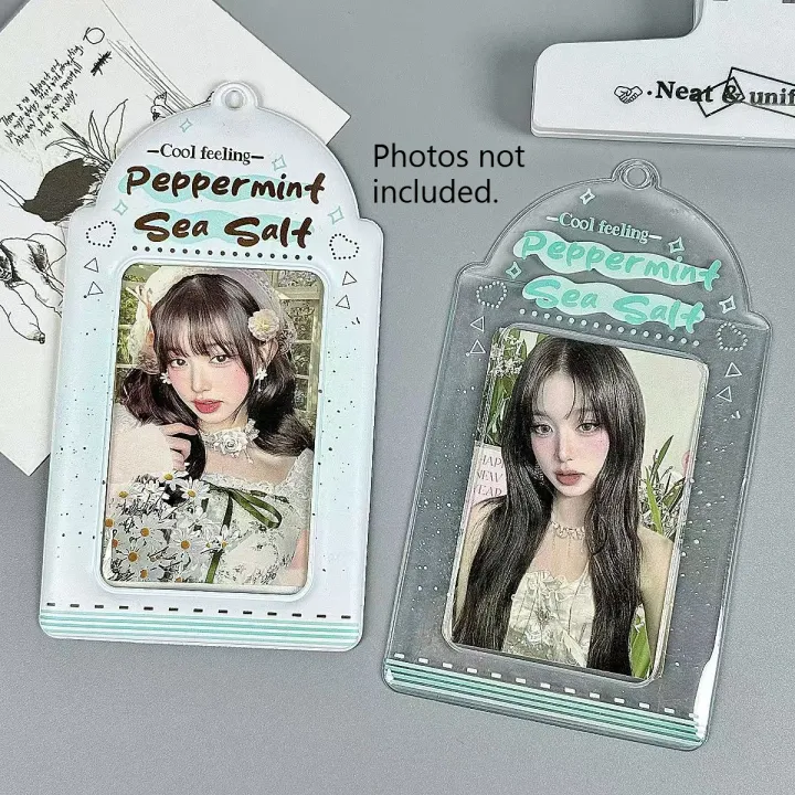 2pcs%20Korean%20Style%20Sea%20Salt%20PVC%203%20Inch%20%20Polaroid%20Photocard%20Display%20Pendant%20Card%20Holder%20-%20Image%206