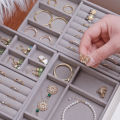 Velvet Jewelry Box Display Tray Drawer Storage Jewellery Holder For Ring Earrings Necklace Bracelet Soft Velvet Organizer Case. 