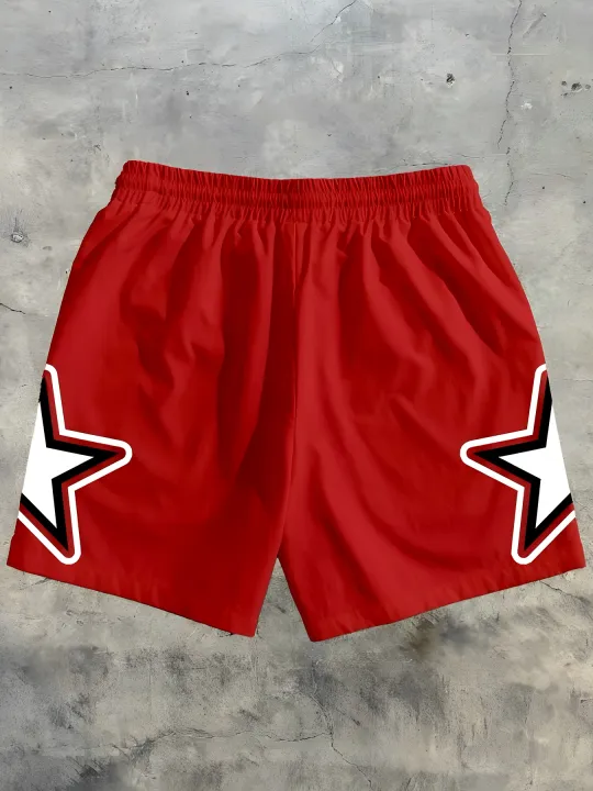 2025%20Summer%20new%20breathable%20fitness%203D%20letter%20printed%20star%20pattern%20casual,%20fashionable,%20soft%20and%20comfortable%20men's%20shorts%20-%20Image%202