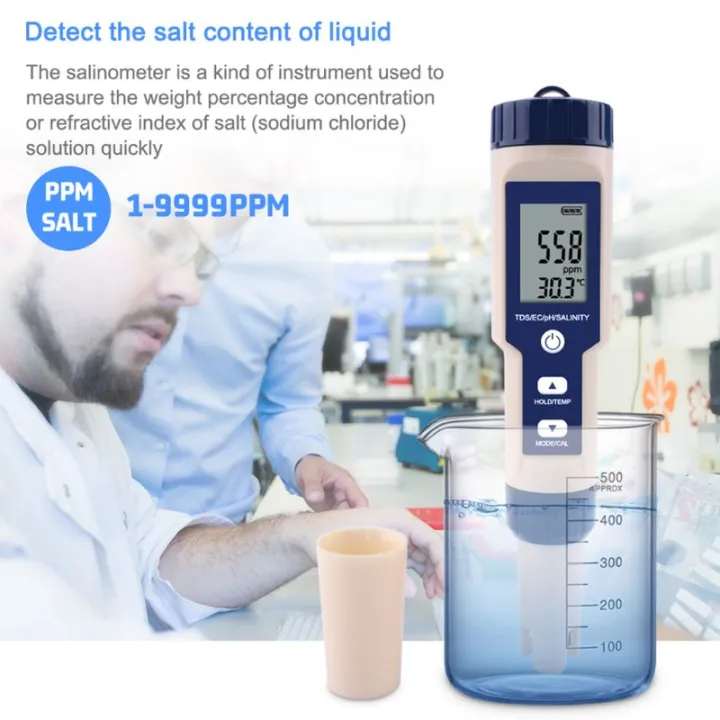 5-in-1%20ph/ec%20quality%20tester%20(conductivity)/TDs%20(PPM)/salinity%20(PPT)%20digital%20thermometer%20water%20quality%20tester%20-%20Image%203