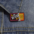Golden Vip Tickets Enamel Pins Retro Fun Geometry Wonka Brooch Lapel Shirt Collar Badges Jewelry Fans Wholesale.