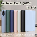 Case for  Redmi Pad 2 2025 11-inch PU Leather Flip Smart Cover,Magnetic Stand Case,Soft Silicone Back Shell. 