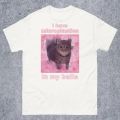 I Have Microplastics in My Balls Funny Cat Meme T-shirt for Women Ironic Cats Shirt Stupid Silly s Goofy Ahh Cat Tee.