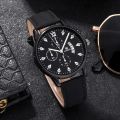 Fashion Mens Sports Watches Man Business Leather Belt Quartz Wristwatch Calendar Date Male Infinity Handmade Bracelet Set Clock. 