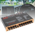 Car Stereo Equalizer Variable Gain Adjustment Front Rear Subwoofer Output 7 Band Car Graphic Equalizer for RV Boat Motorcycles. 