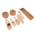 Sensory Bin Tools Toy Pre Teaching Safe Educational Wooden Bowls Scoop Toys for Transfer Work Fine Motor Learning. 