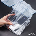 6pcs Convenient Clear PVC A5 A6 A7 Binder Pockets Clear Zipper Folders For 6-Ring Notebook Binder Files Reports Binder. 