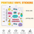 10 sheets A4 size glossy printable vinyl sticker paper for inkjet printer self-adhesive sheets 8.3 "x 11.7". 