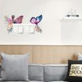 2pcs Fairy Flowers Butterfly Peel And Stick Art DIY Decor for Switch board Stickers, HD Print, Bathroom, Bedroom, Living Room, Kitchen Stickers, Light Board Sticker, Self-Adhesive Removable Waterproof Wall Stickers, Home, Room Decoration for kids Girls. 