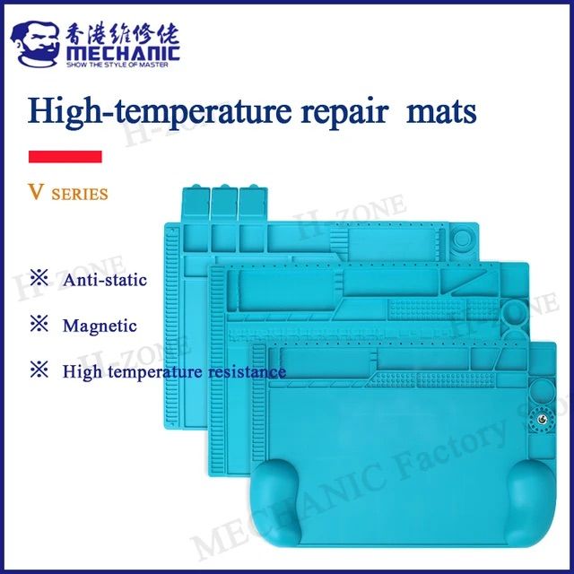 MECHANIC High-temperature Insulation Silicone Repair Mat Heat Resistance Work Pad for PCB BGA ESD Welding Solder Maintenance