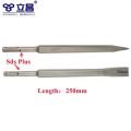 2 Pcs Concrete Chisel Drill Bit Set Sds Wall Chaser Impact Electric Hammer Metal Point Flat for Brick Groove 250mm. 