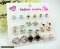 Alloy Earrings, pack of 12. 